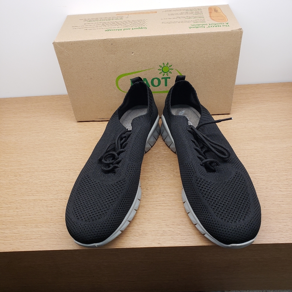 NAOT men's galaxy apollo knit shoe in black Size 47 (14-14.5)